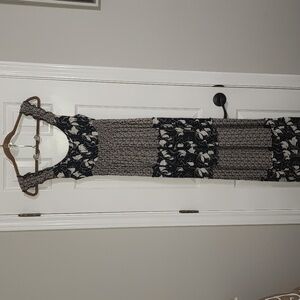 Jenny Helene Tiered Mixed Print Tiered Floral Maxi Dress Size Medium Y2K